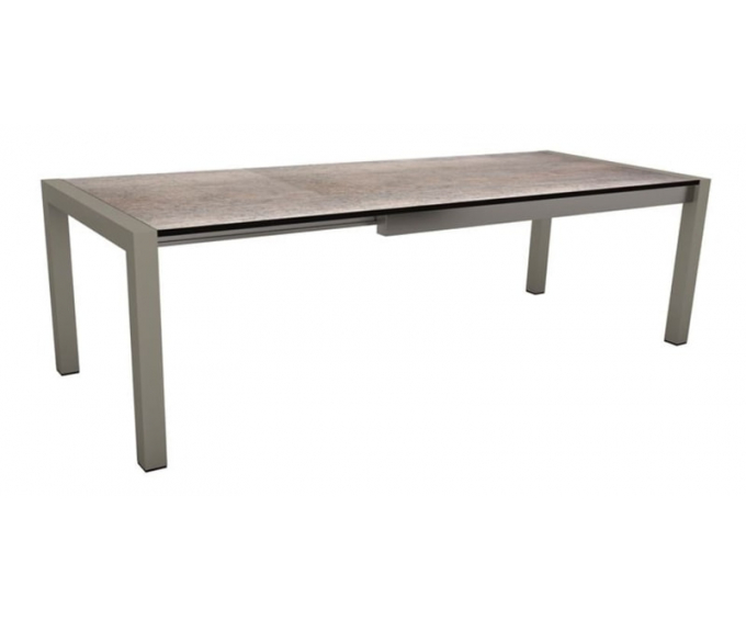 Table extensible 214 à 294 cm Graphite plateau HPL Smoky