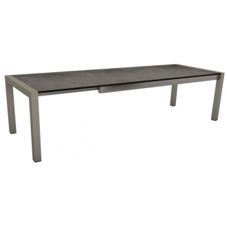 Table extensible 214 à 294 cm Graphite plateau HPL Ciment