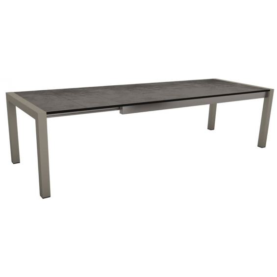 Table extensible 214 à 294 cm Graphite plateau HPL Ciment