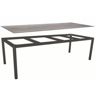 Table 10 personnes aluminium Anthracite / HPL Smoky