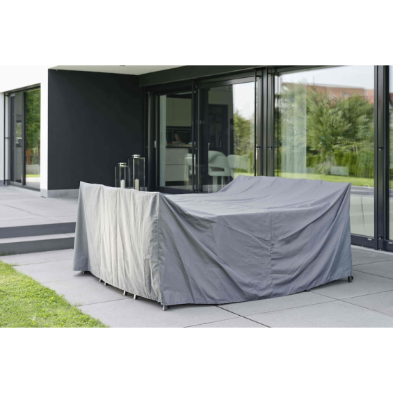Housse de protection grise 160x120 cm pour salon de jardin