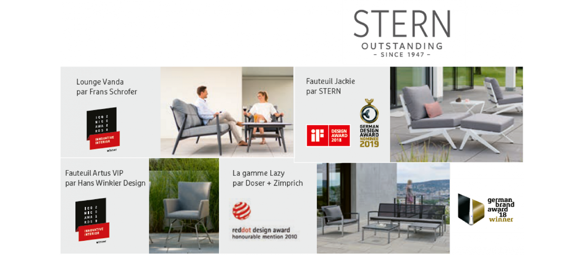 Les récompenses : Stern une marque primée